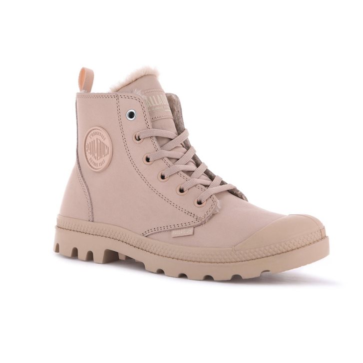 Bottes Palladium Pampa Hi Zip Leather S Femme Rose | FR JLY629M